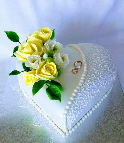 Wedding heart - Cake by alenascakes