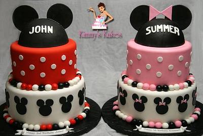 Mickey & Minnie - Cake by Kimmy's Kakes