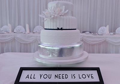 All You Need Is Love Wedding Cake - Cake by cakesbymiriam