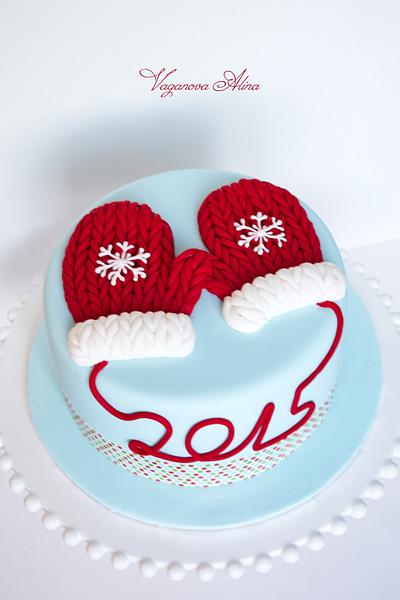 Christmas cake with mittens - Cake by Alina Vaganova