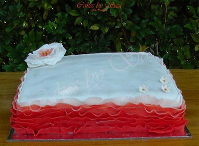Another Ruffles Cake : Election Day Fundraising School Stall. - Cake by CakesbySasi