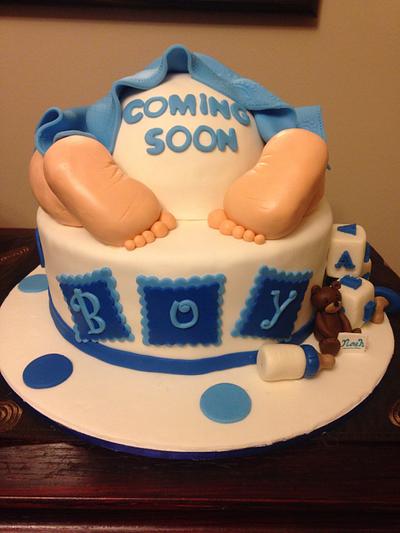 Baby boy cake  - Cake by Bequisweetcakes