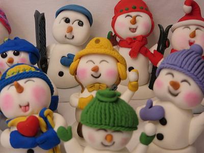 the Happy Snowmen - Cake by Sue Harkin