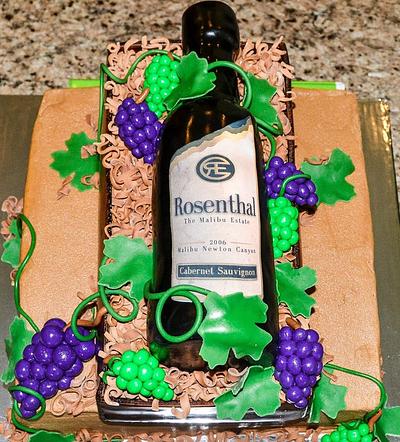 Wine Bottle Birthday Cake - Cake by Sweet Creations by Sophie