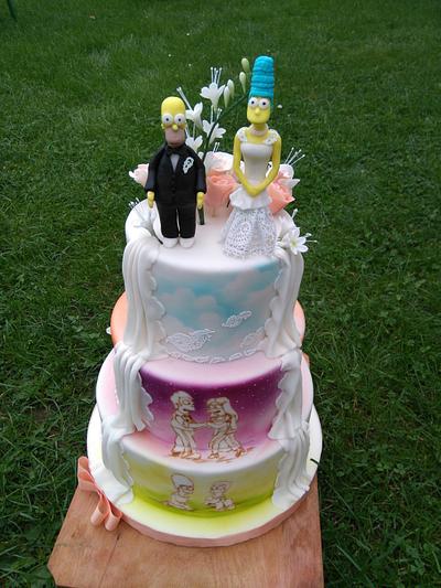 Two sided wedding cake - Cake by Zuzana Kmecova