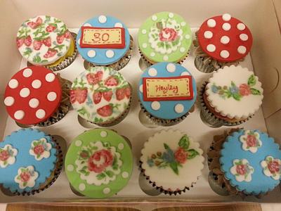 Hand painted Kath Kidston cupcakes - Cake by Justine