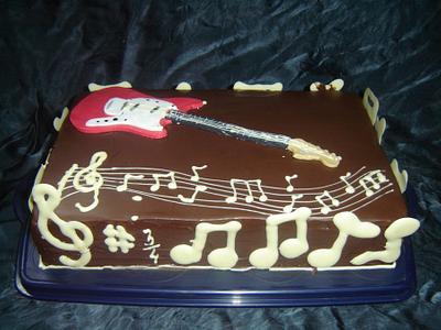 Chocolate Electric Guitar - Cake by Katarina