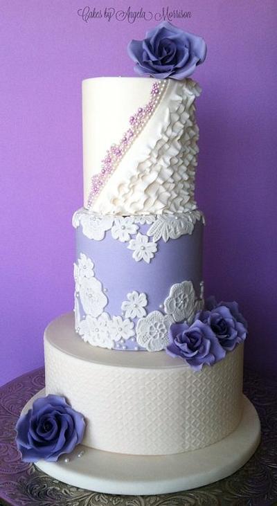 Lace Vintage wedding cake - Cake by CakesbyAngelaMorrison