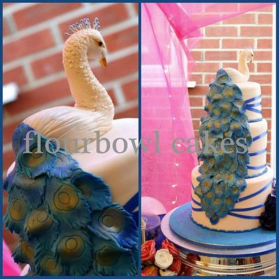 Peacock Wedding Cake - Cake by Flourbowl Cakes