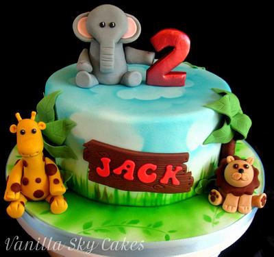 Jungle Animals - Cake by VanillaSkyCakes