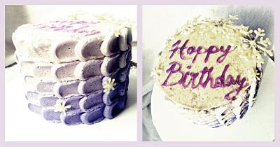 Ombre Petals Winter Birthday - Cake by Princess of Persia