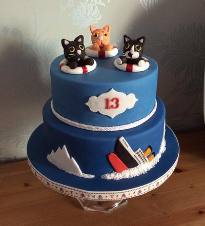 Titanic Kitty cake - Cake by Gingers Cupcakes