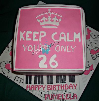 Keep Calm in pink - Cake by Willene Clair Venter