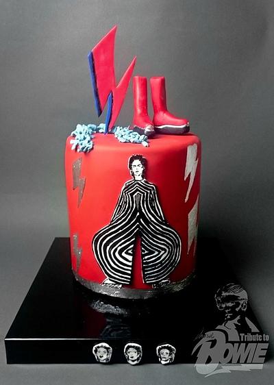David Bowie Collab Cake - Cake by Cake Pirate
