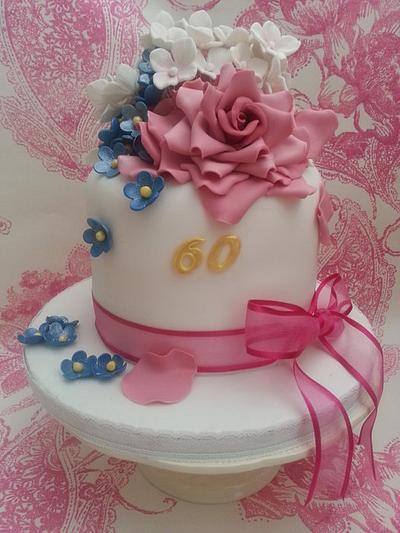 A Special 60th Birthday cake - Cake by Môn Cottage Cupcakes