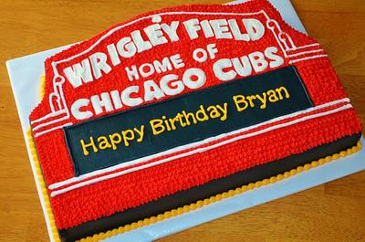 Chicago Cubs - Cake by Jennifer Leonard
