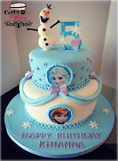 Disney's Frozen cake - Cake by Ceri's Cakes