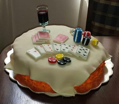 Poker and wine cake - Cake by Ilo Luyando