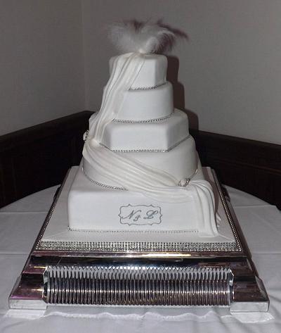 Natasha & Lee's Wedding Cake - Cake by Sarah Sibley - Fantasy Fondant