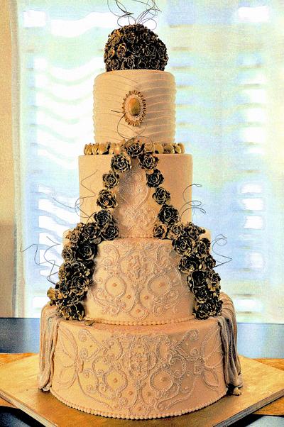 Wedding Gown Inspired Cake - Cake by Sumaiya Omar - The Cake Duchess 
