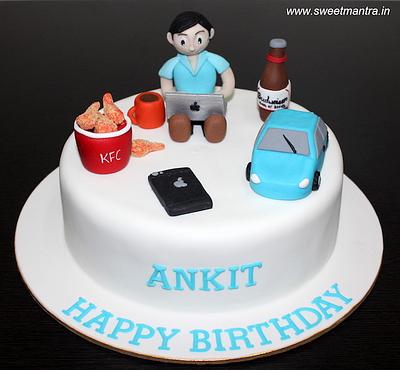 Custom cake for husband - Cake by Sweet Mantra Customized cake studio Pune