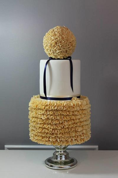 Ruffled,Wedding,Cake  - Cake by Cakes By Mickey