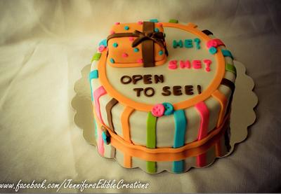 Baby Gender Reveal Cake - Cake by Jennifer's Edible Creations