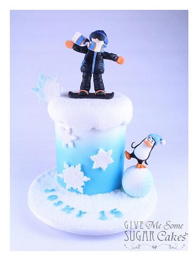 Snowboarder cake - Cake by RED POLKA DOT DESIGNS (was GMSSC)