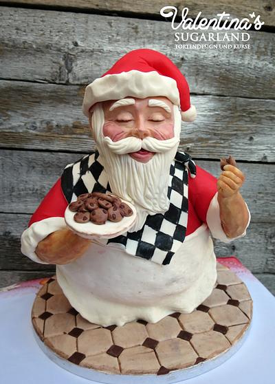 3D Cake Santa Claus and the Cookies - Cake by Valentina's Sugarland