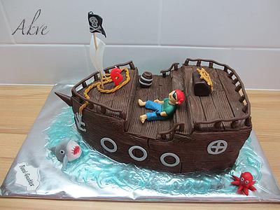 pirate ship - Cake by akve