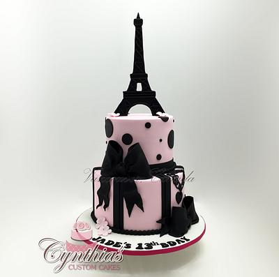 Paris themed cake - Cake by Cynthia Jones