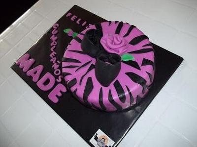 Pink zebra print - Cake by N&N Cakes (Rodette De La O)