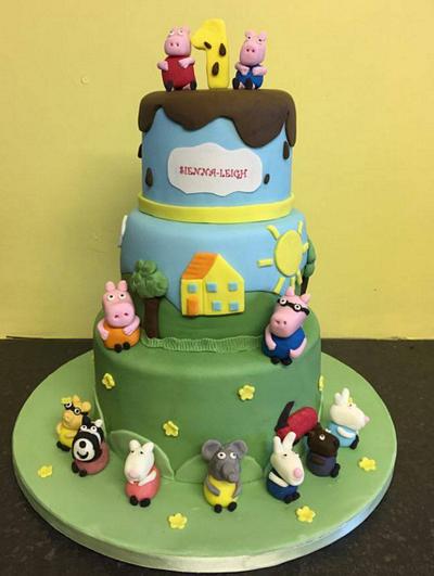 peppa pig and friends  - Cake by elaine