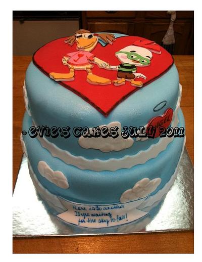 Chicken Little & Abby Anniversary Cake - Cake by BlueFairyConfections