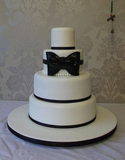 Black & White Tie themed 30th Birthday Cake - Cake by Jayne Worboys