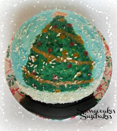 3D Snowglobe Christmas Cake - Cake by Spongecakes Suzebakes