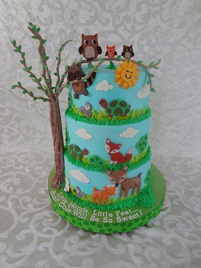 Lambs & Ivy Woodland Tales - Cake by Custom Cakes by Ann Marie