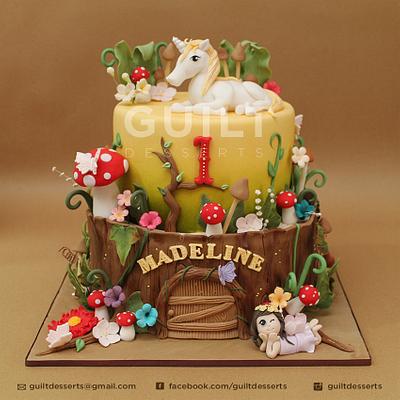 Fairies and Unicorn - Cake by Guilt Desserts