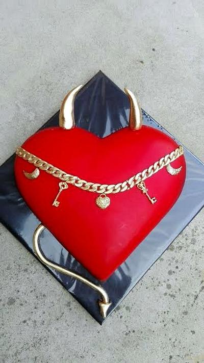 Birthday heart for man - Cake by babkaKatka