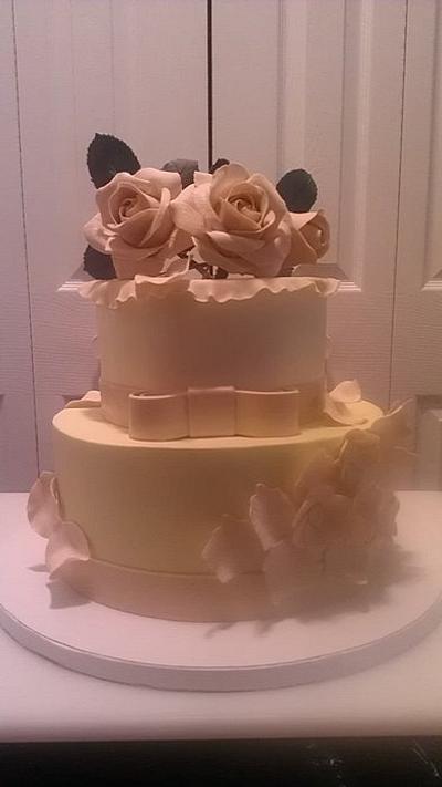 Roses and Apple Blossoms - Cake by Bonnie