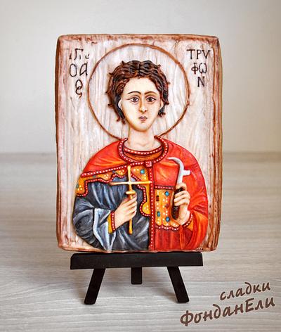 Saint Tryphon - Icon  - Cake by FondanEli