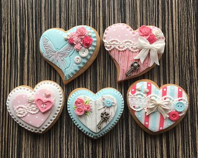 Heart cookies - Cake by sansil (Silviya Mihailova)