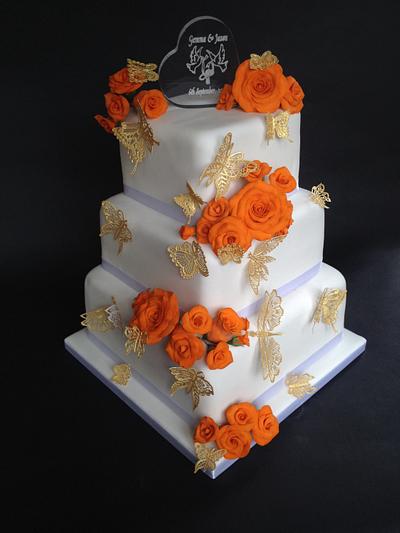 Butterfly Wedding cake - Cake by Cake Laine