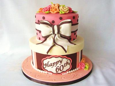 Chocolate buttercream Hatbox cake - Cake by Nor