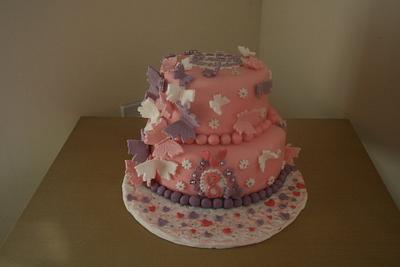 Cake No5 ... My first 2 tier cake  - Cake by Jodie Taylor