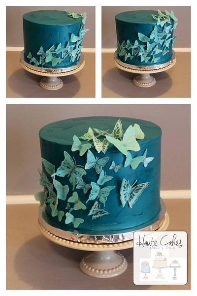Butterfly Swarm - Cake by hautecakespastryshop