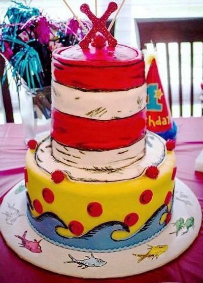 Dr. Suess Cat in the Hat Cake - Cake by Karen