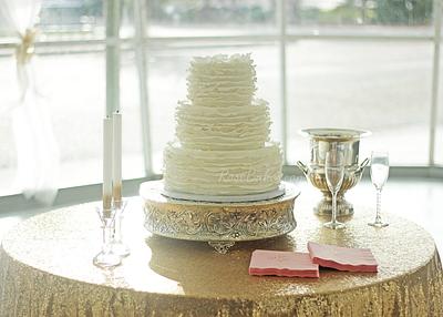 Frilly Ruffles Wedding Cake - Cake by Rose Atwater