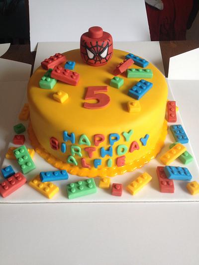 Lego/Spiderman Cake - Cake by Julie Anderson