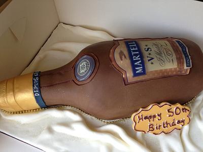 Martell Cognac - Bottle shape Birthday Cake - Cake by Milika Laveist